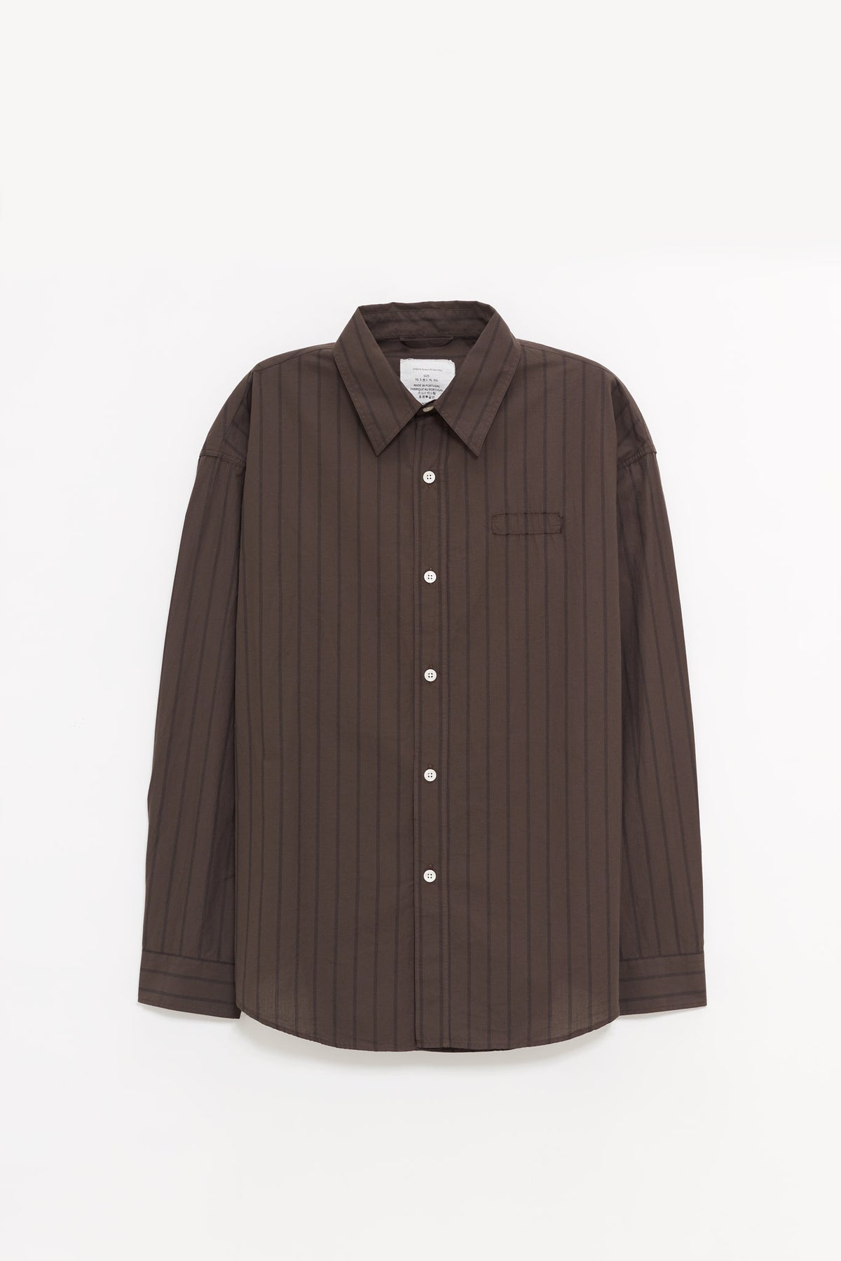 MFPEN DARK BROWN TRIPLE STRIPE ESSAY SHIRT