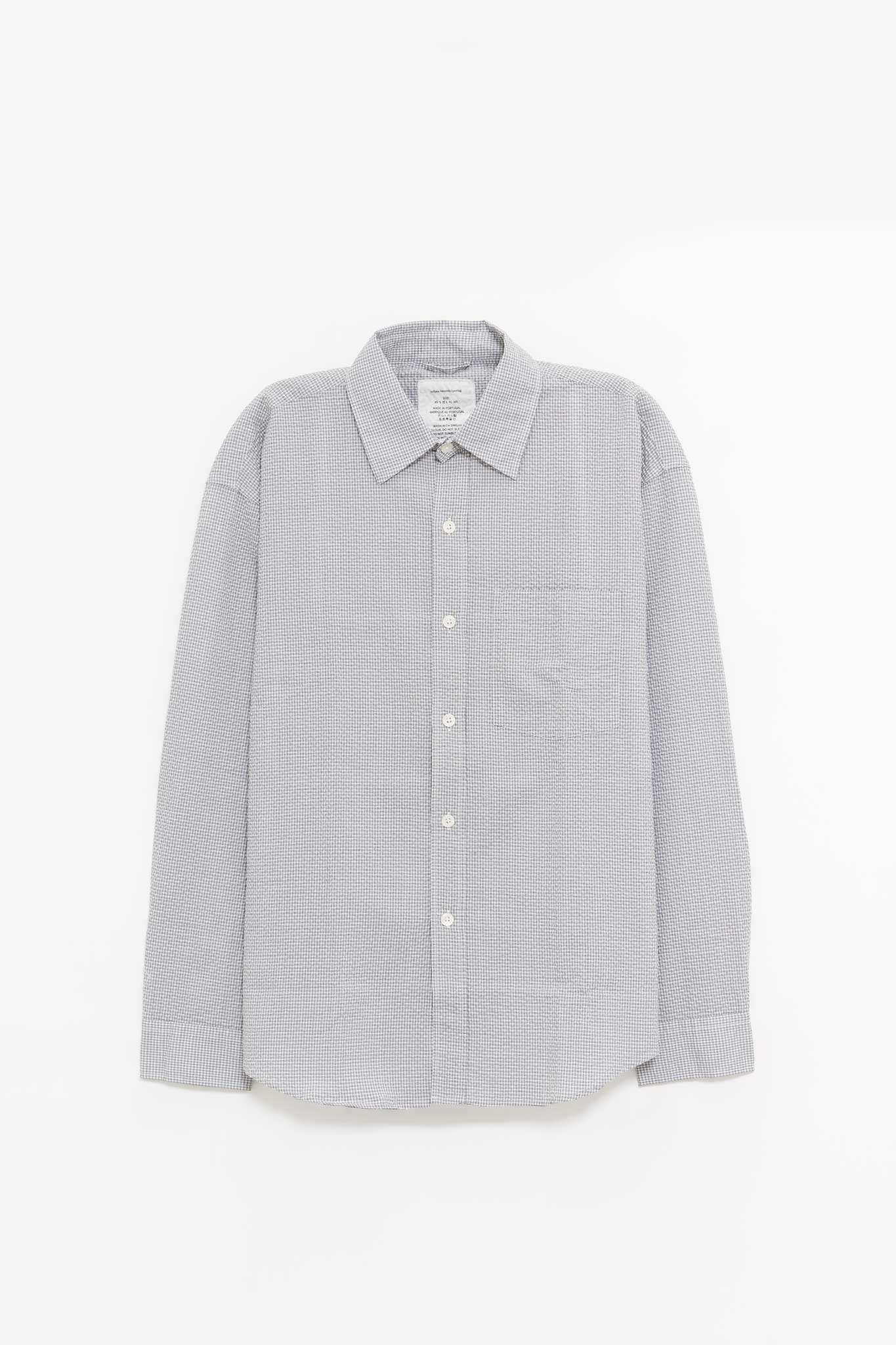MFPEN TEXTURED BOTTLE GREY CHECK EXECUTIVE SHIRT