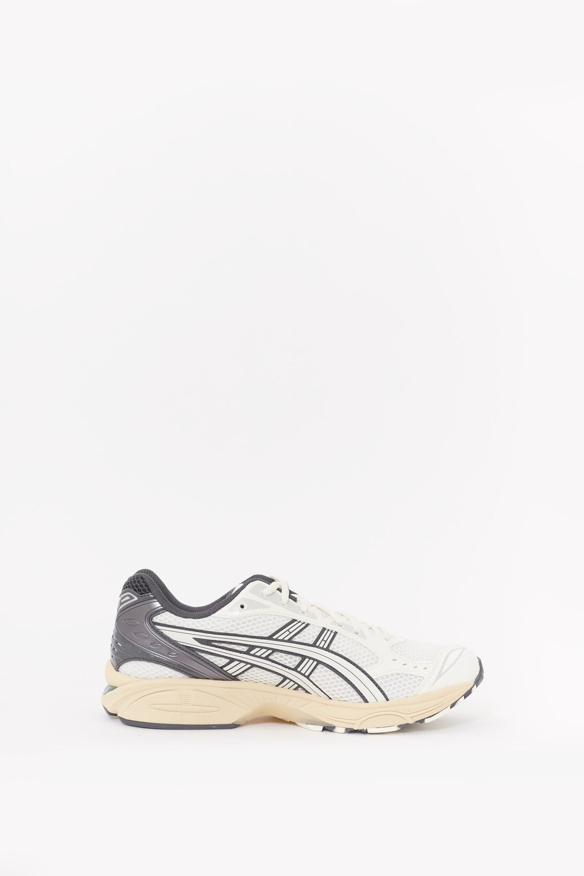 ASICS CREAM OBSIDIAN GREY GEL KAYANO 14 SNEAKERS