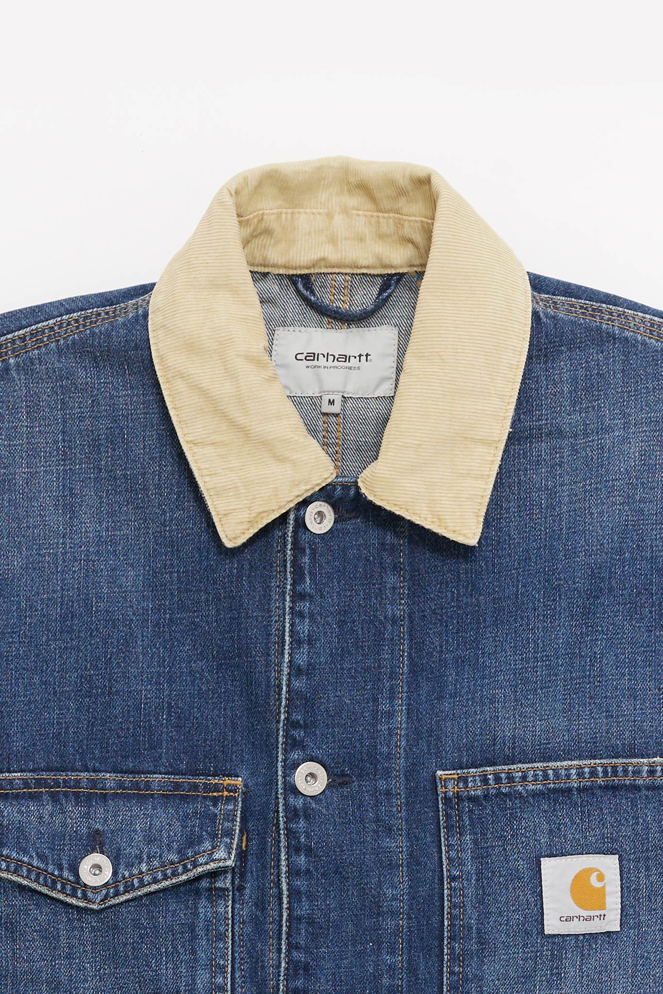 CARHARTT WIP BLUE DUSTY H BROW NWARREN CHORE COAT