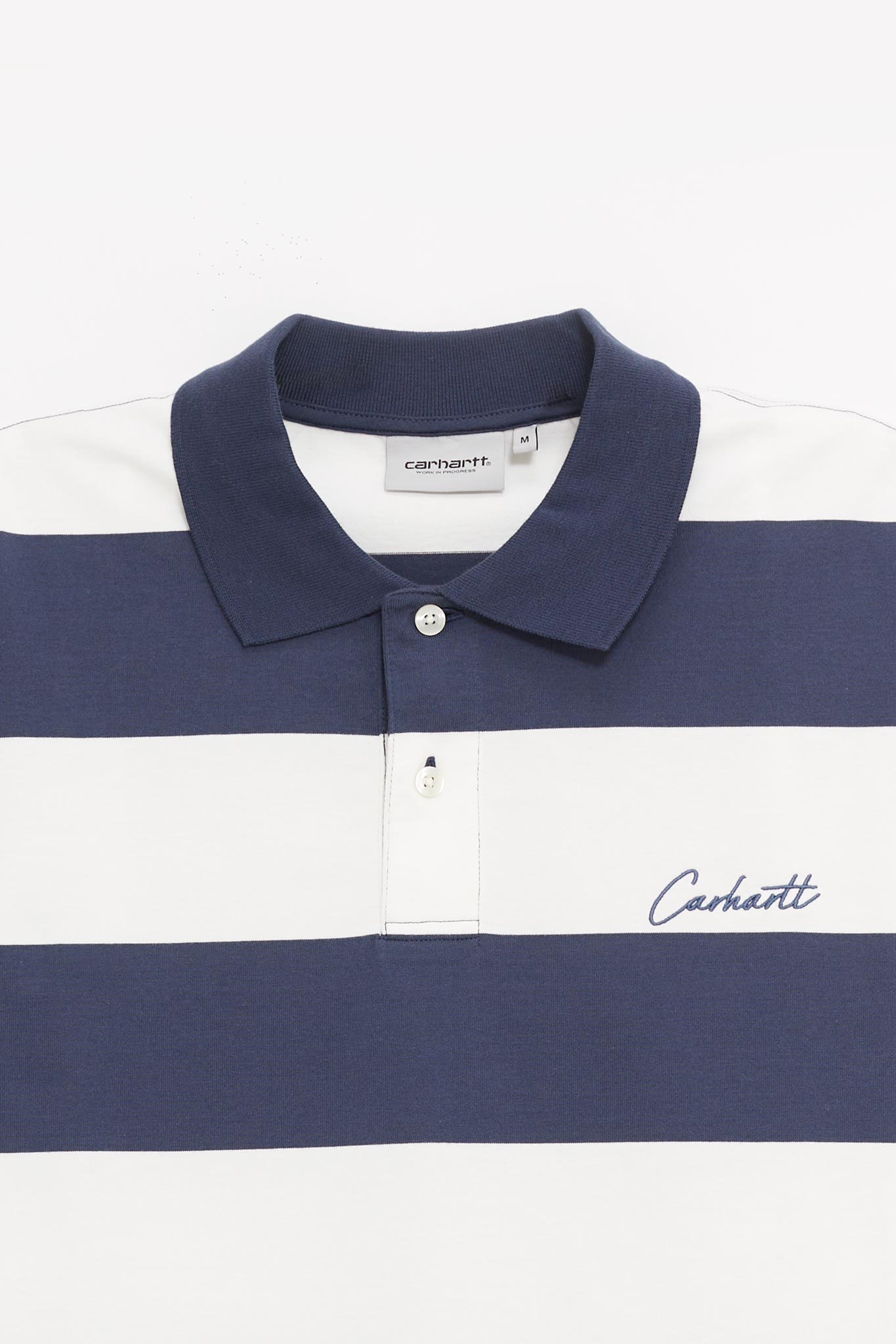 CARHARTT WIP DELRAY STRIPE BLUE DELRAY POLO