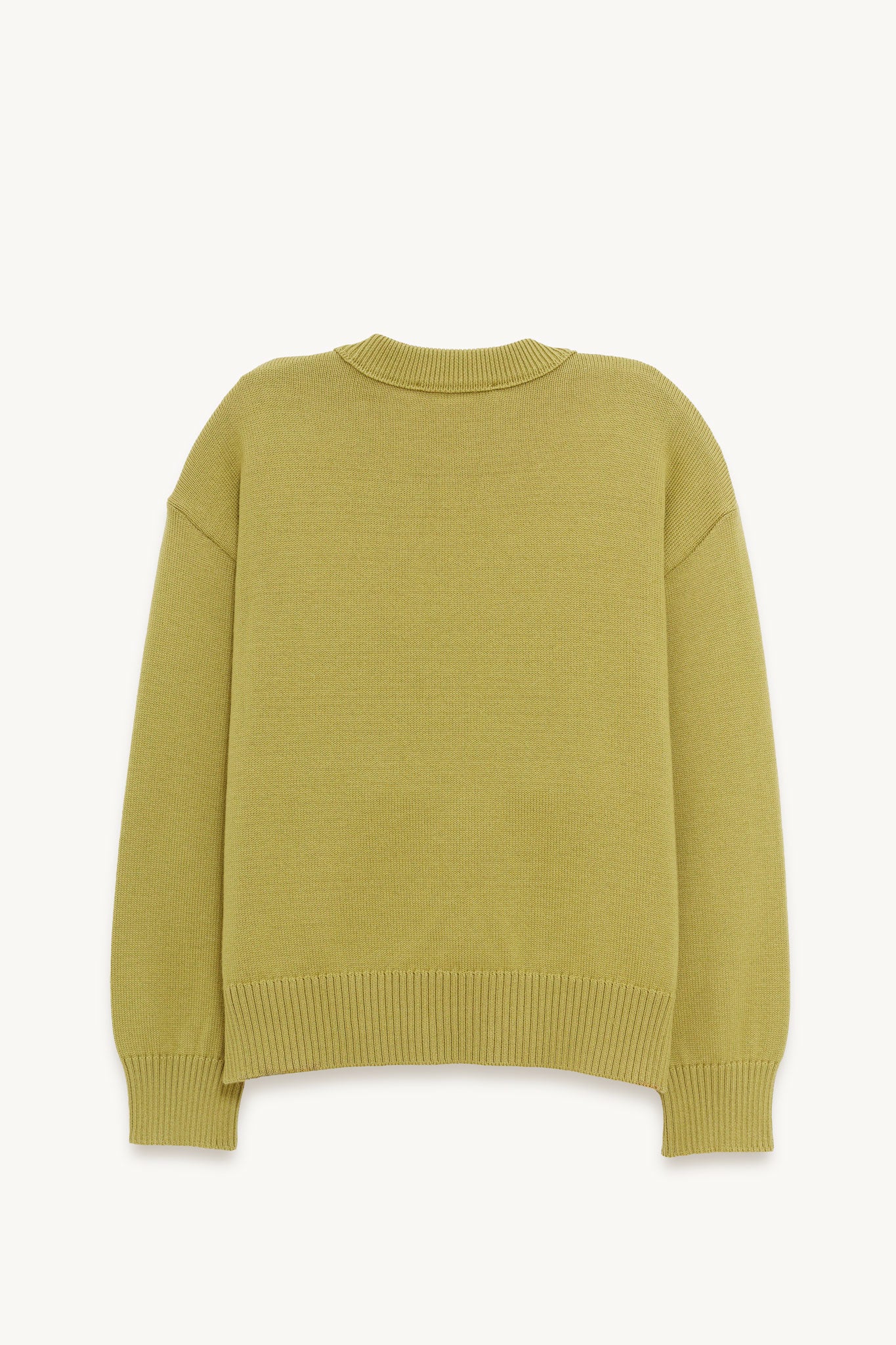 AMI MATCHA ECRU CREWNECK SWEATER