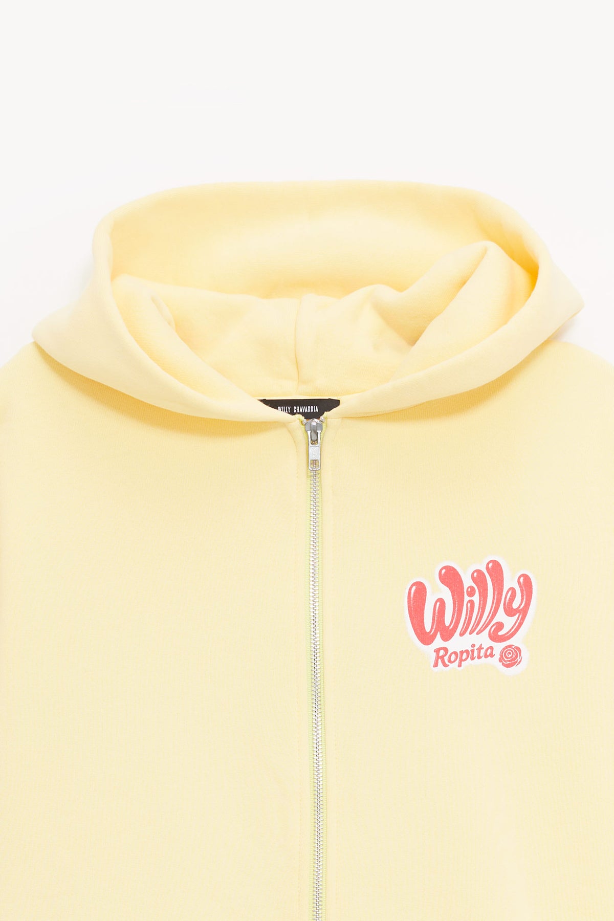 WILLY CHAVARRIA BUTTER WILLY ROPITA SHRUNKEN ZIP UP HOODIE