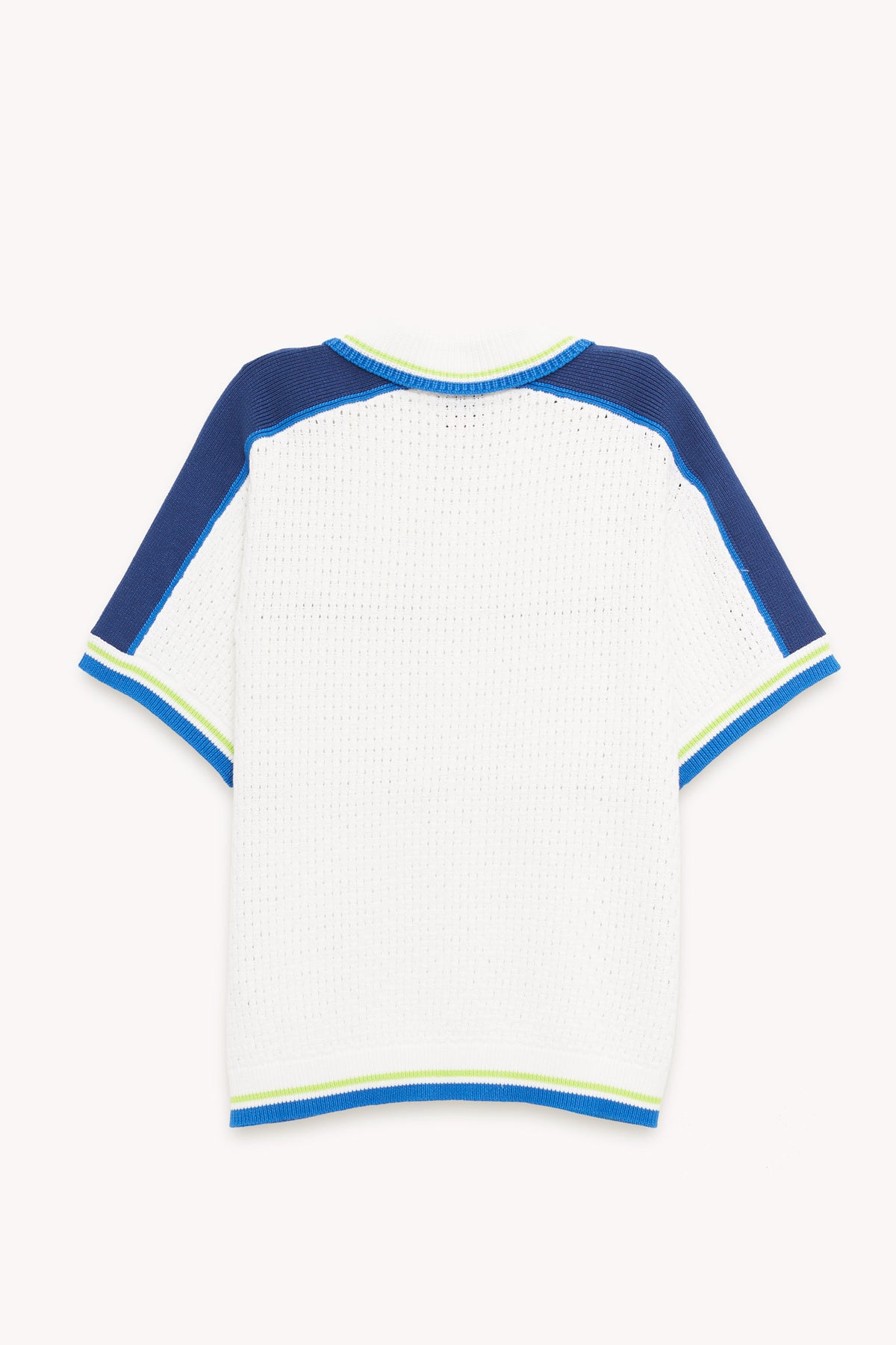 CASABLANCA WHITE BLUE CROCHET SHIRT