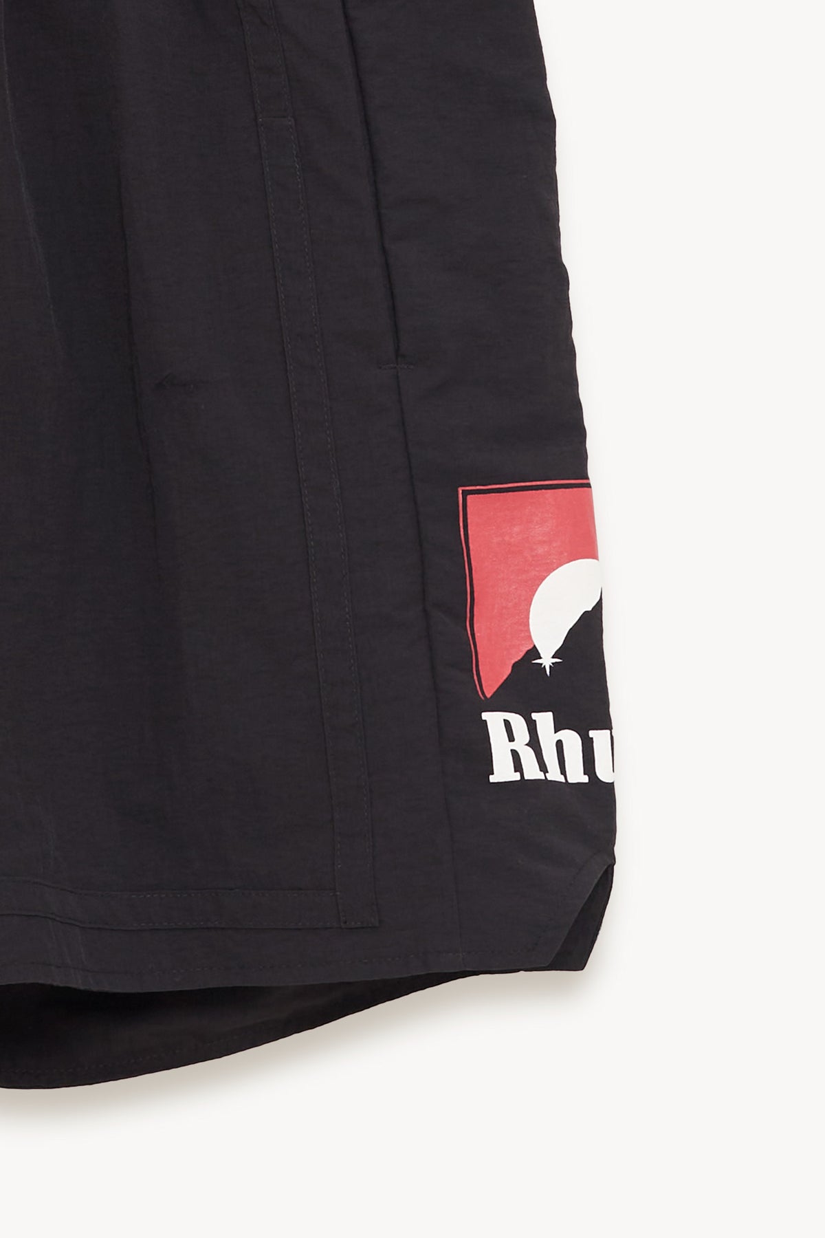 RHUDE BLACK MOONLIGHT LOGO SHORT