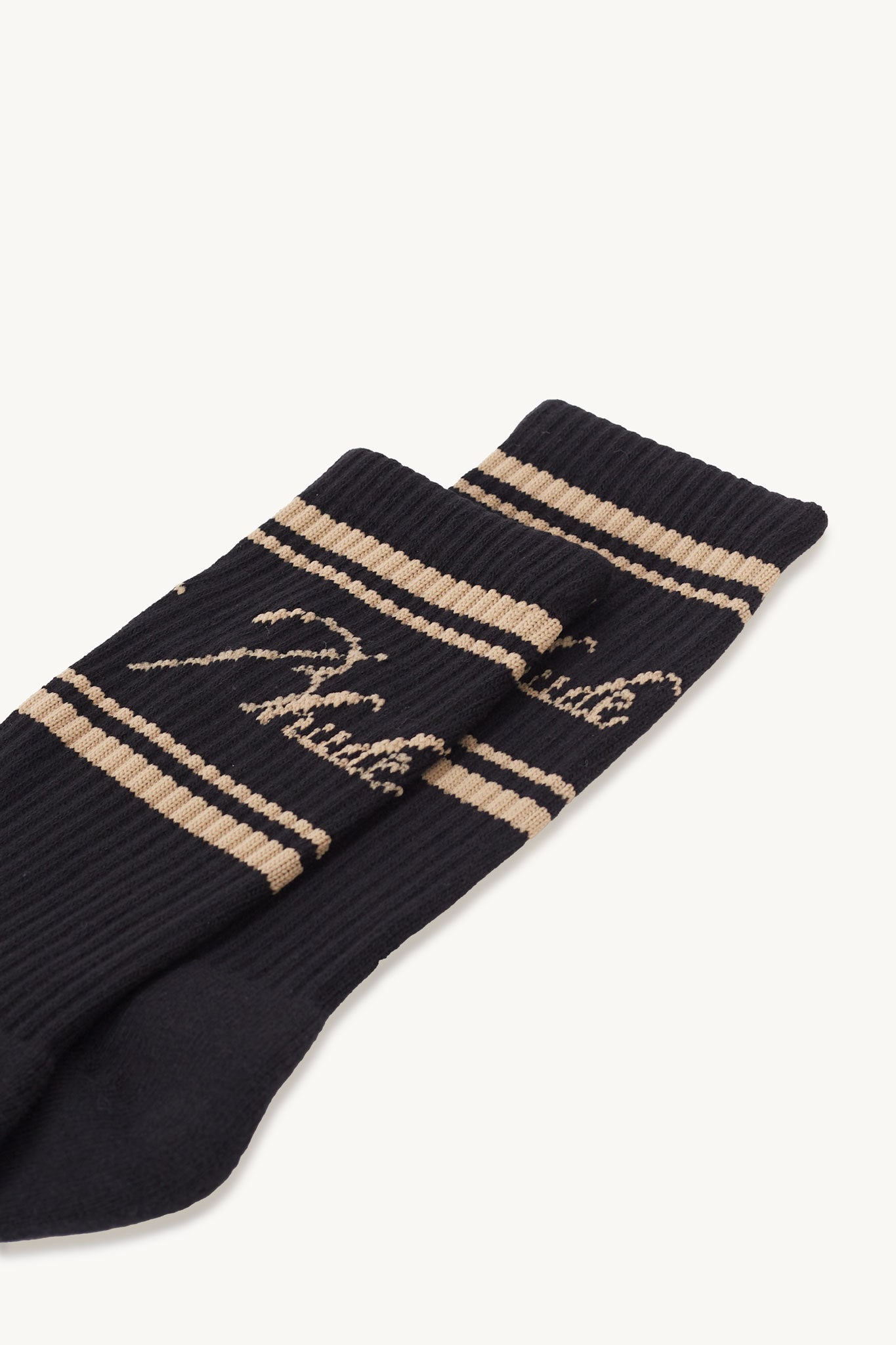RHUDE BLACK GOLD RHUDE SCRIPT LOGO SOCK