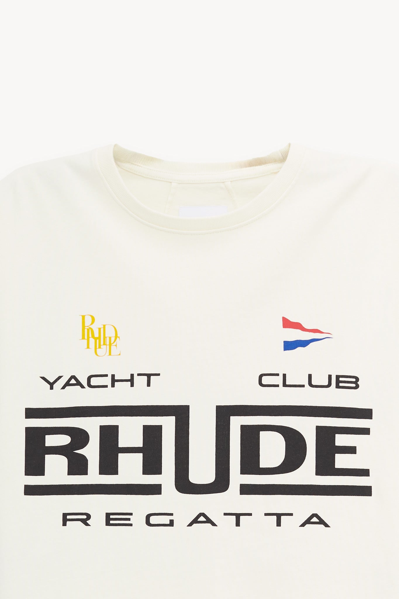 RHUDE VINTAGE WHITE RHUDE REGATTA CLUB T SHIRT
