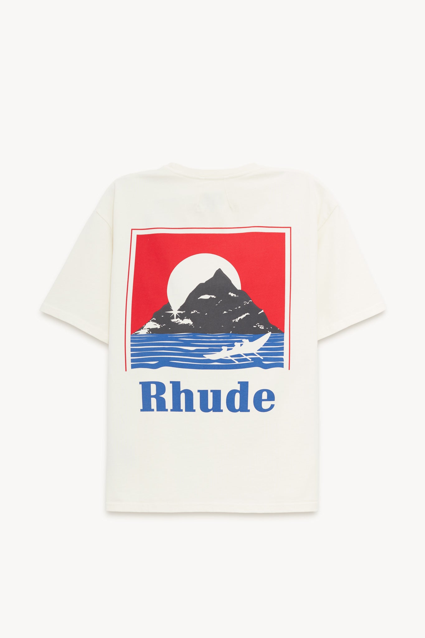 RHUDE VINTAGE WHITE MOONLIGHT REGATTA T SHIRT