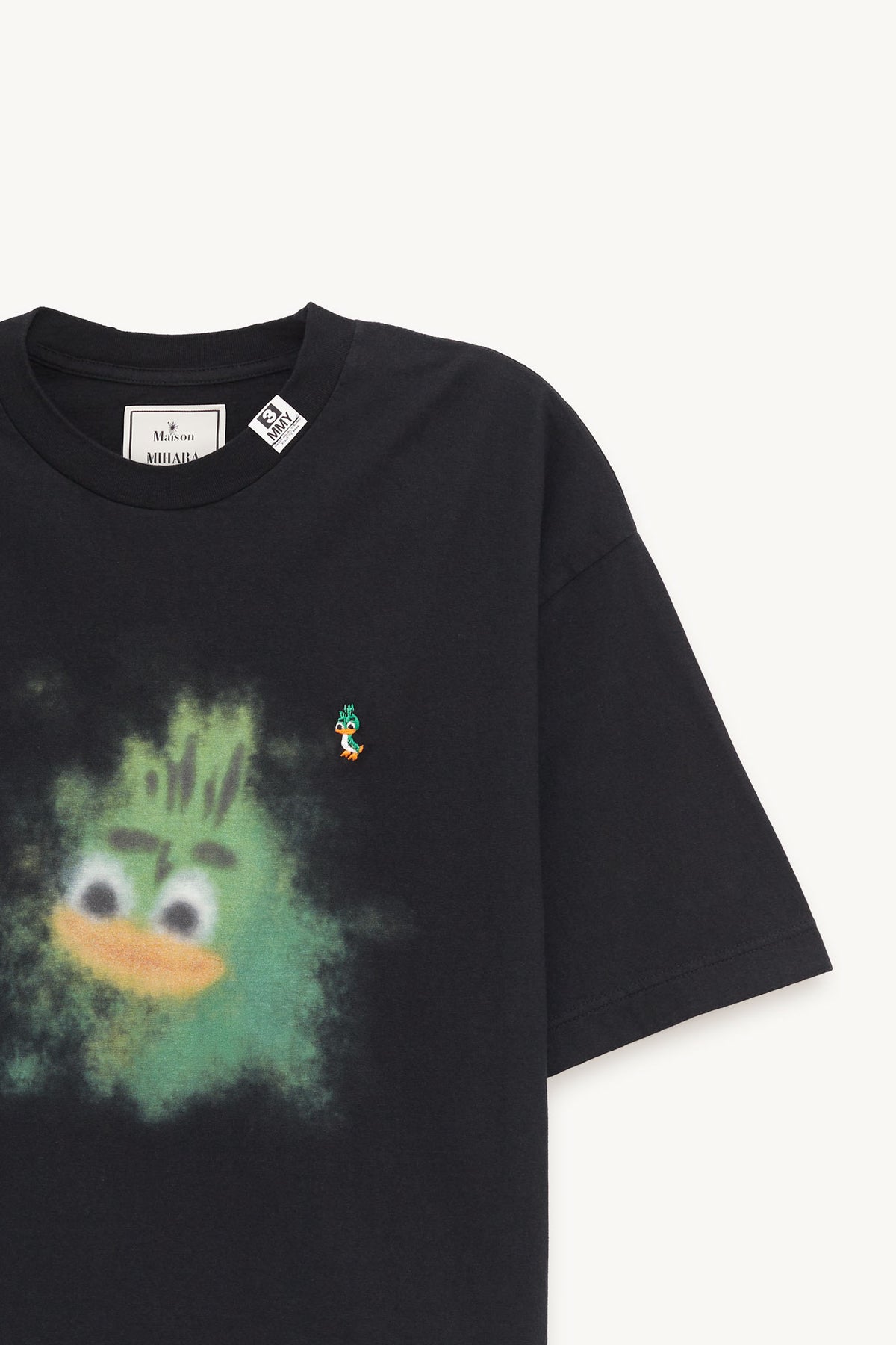 MAISON MIHARA YASUHIRO BLACK LEON PRINTED T SHIRT