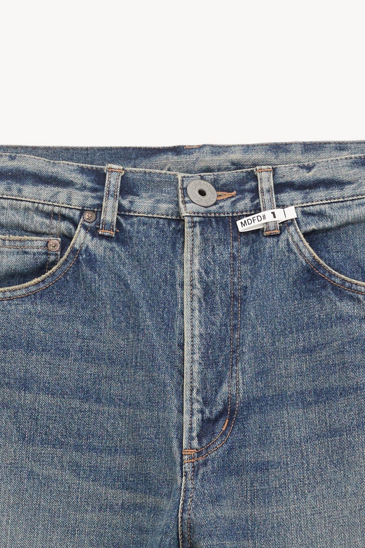 MAISON MIHARA YASUHIRO BLUE FLARE TAPERED JEANS