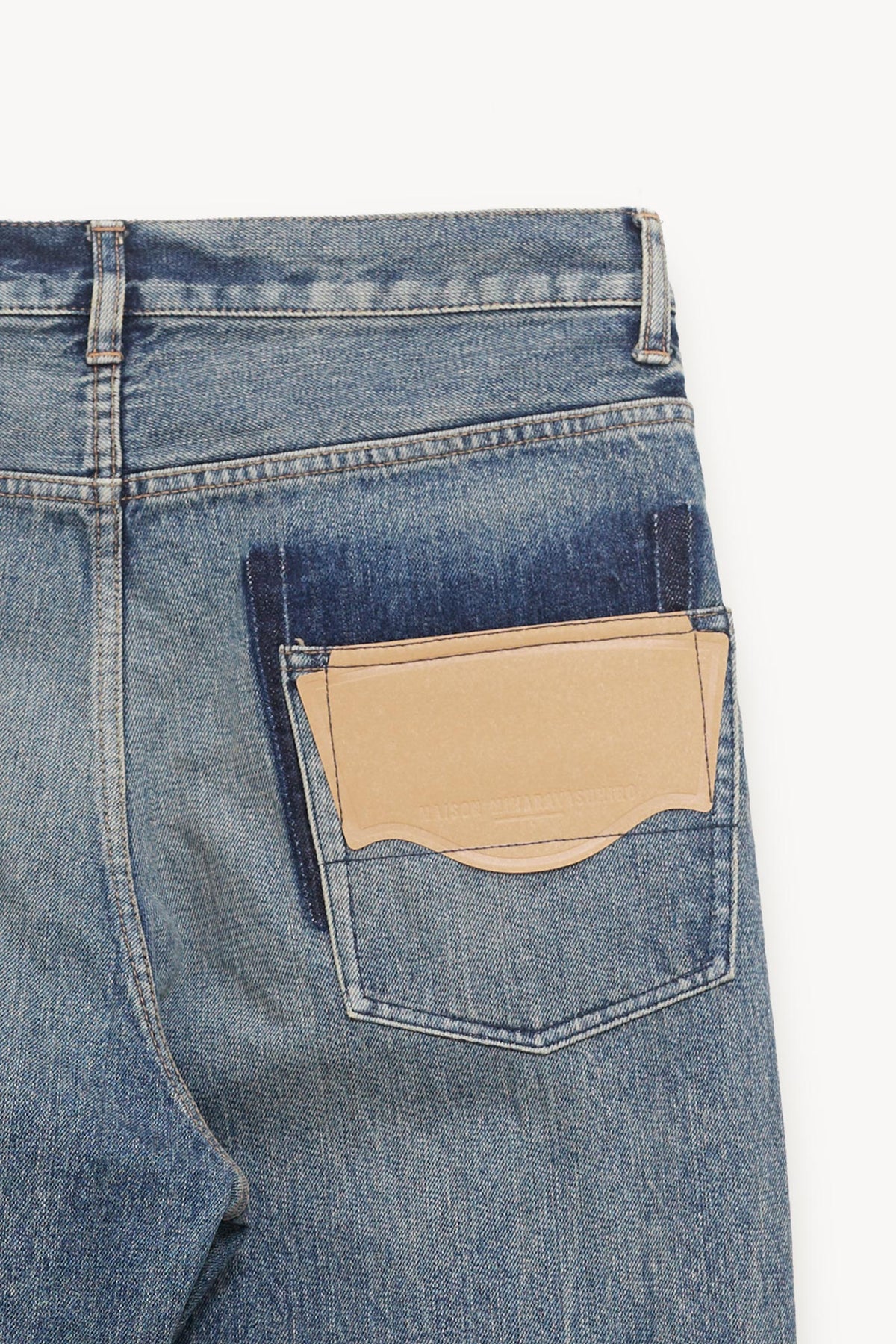 MAISON MIHARA YASUHIRO BLUE FLARE TAPERED JEANS