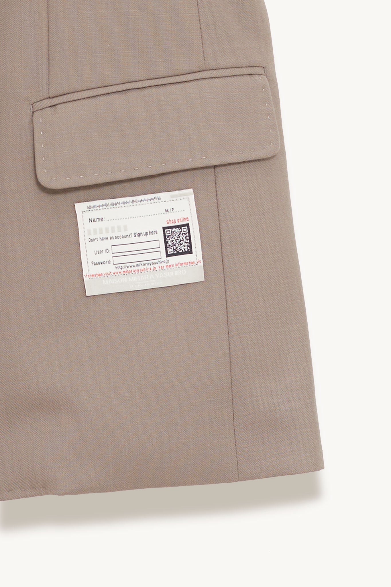 MAISON MIHARA YASUHIRO BEIGE LAYERED BLAZER