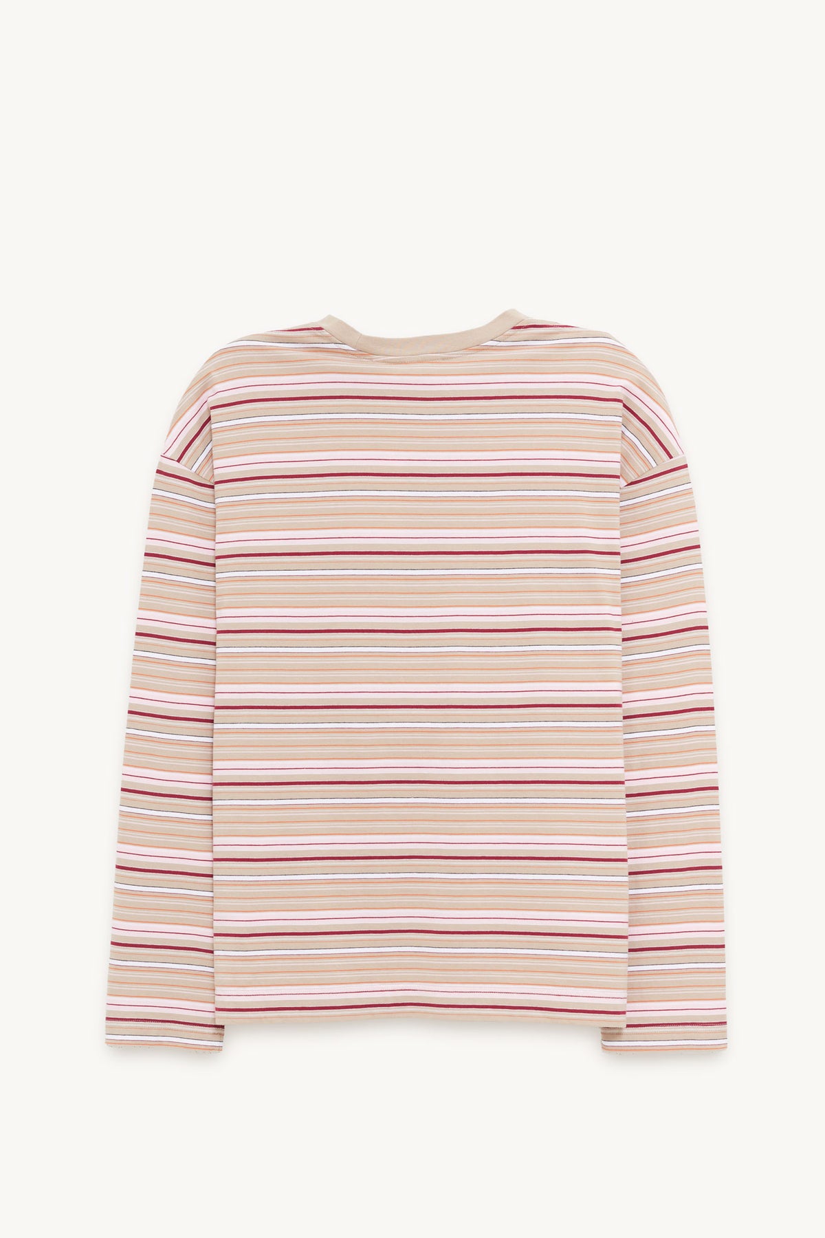 SUNFLOWER BEIGE STRIPE LS POCKET T SHIRT