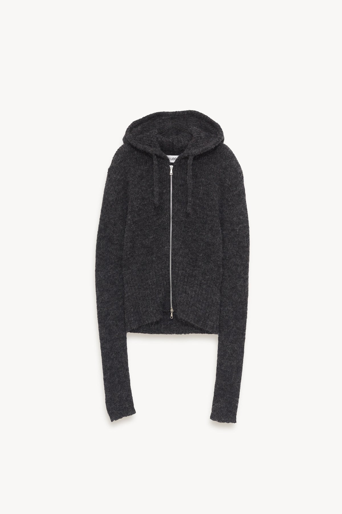 OUR LEGACY CHARCOAL MELANGE FUZZY ALPACA COMPACT HOOD