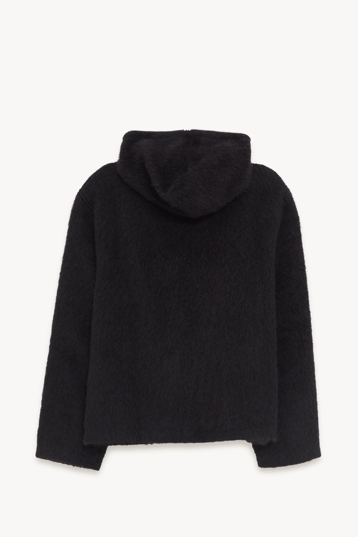 OUR LEGACY BLACK HAIRY WOOL FULL ZIP HOODIE CARDIGAN