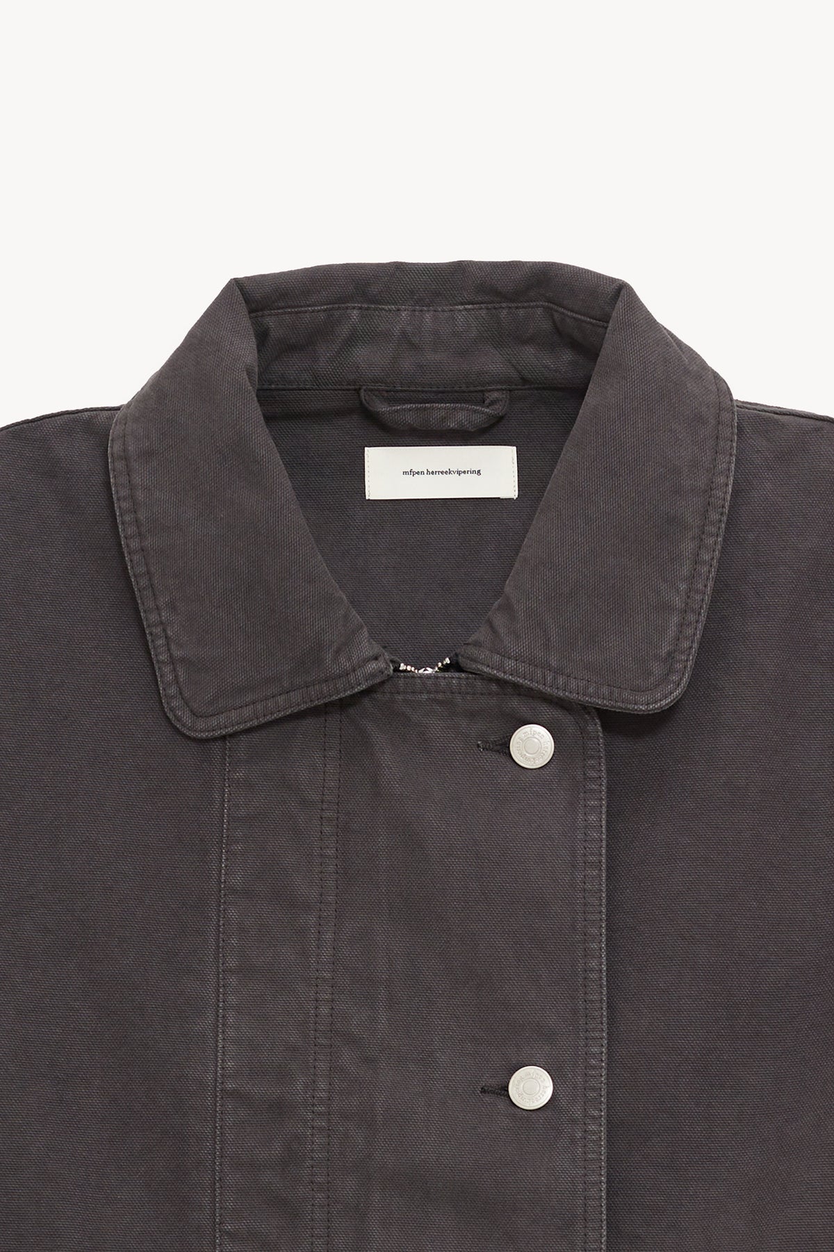 MFPEN WASHED GREY CANVAS COURIER JACKET