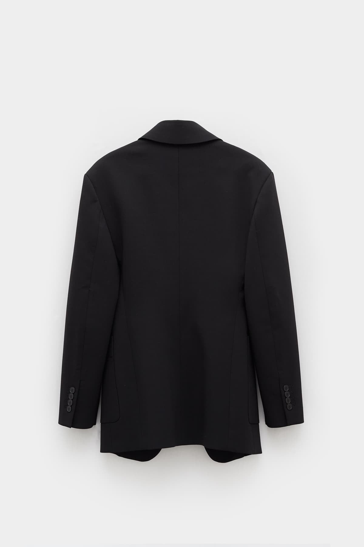 LANVIN BLACK WAISTED SINGLE BREASTED JACKET