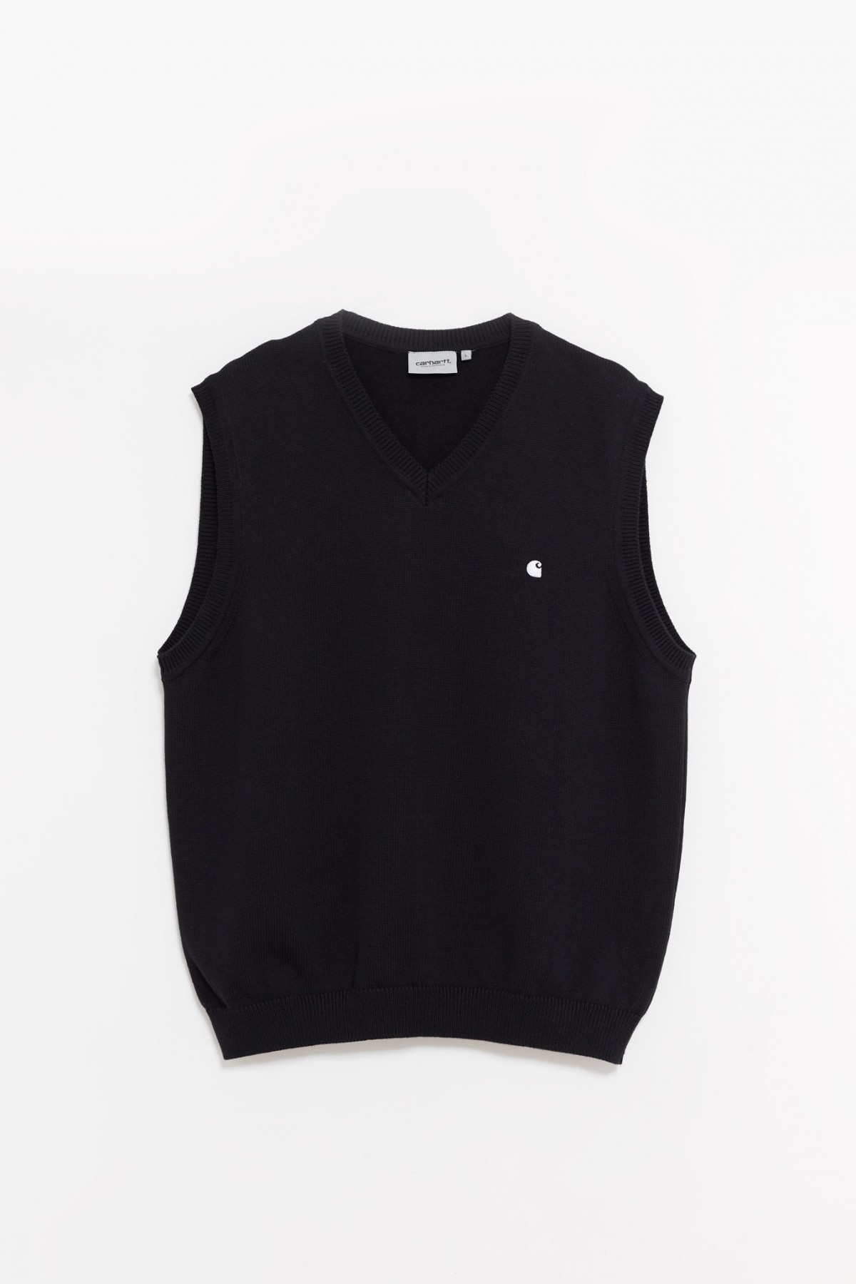 CARHARTT WIP BLACK MADISON VEST SWEATER IAMNUE