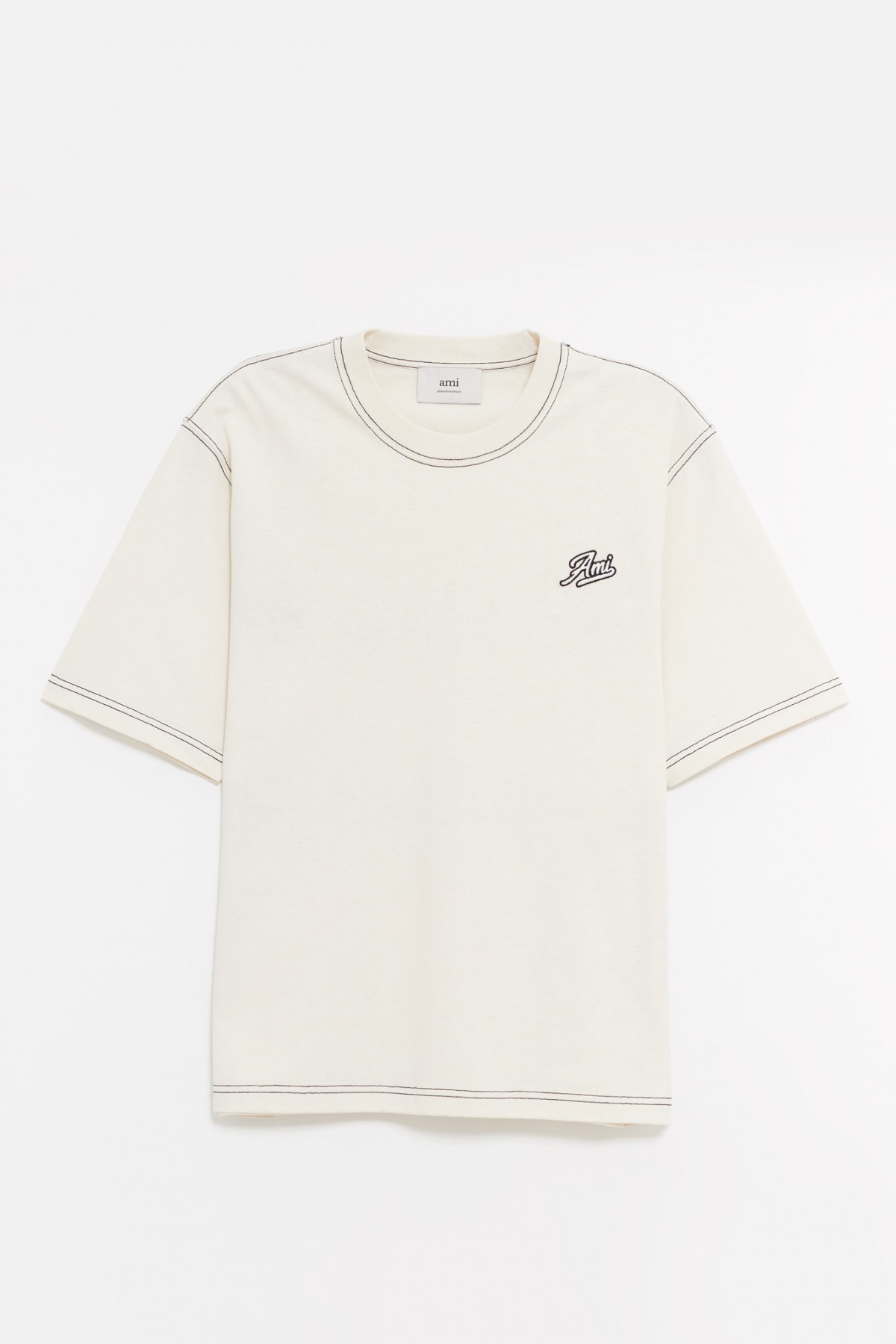 AMI WHITE CREAM SIGNATURE JERSEY IAMNUE