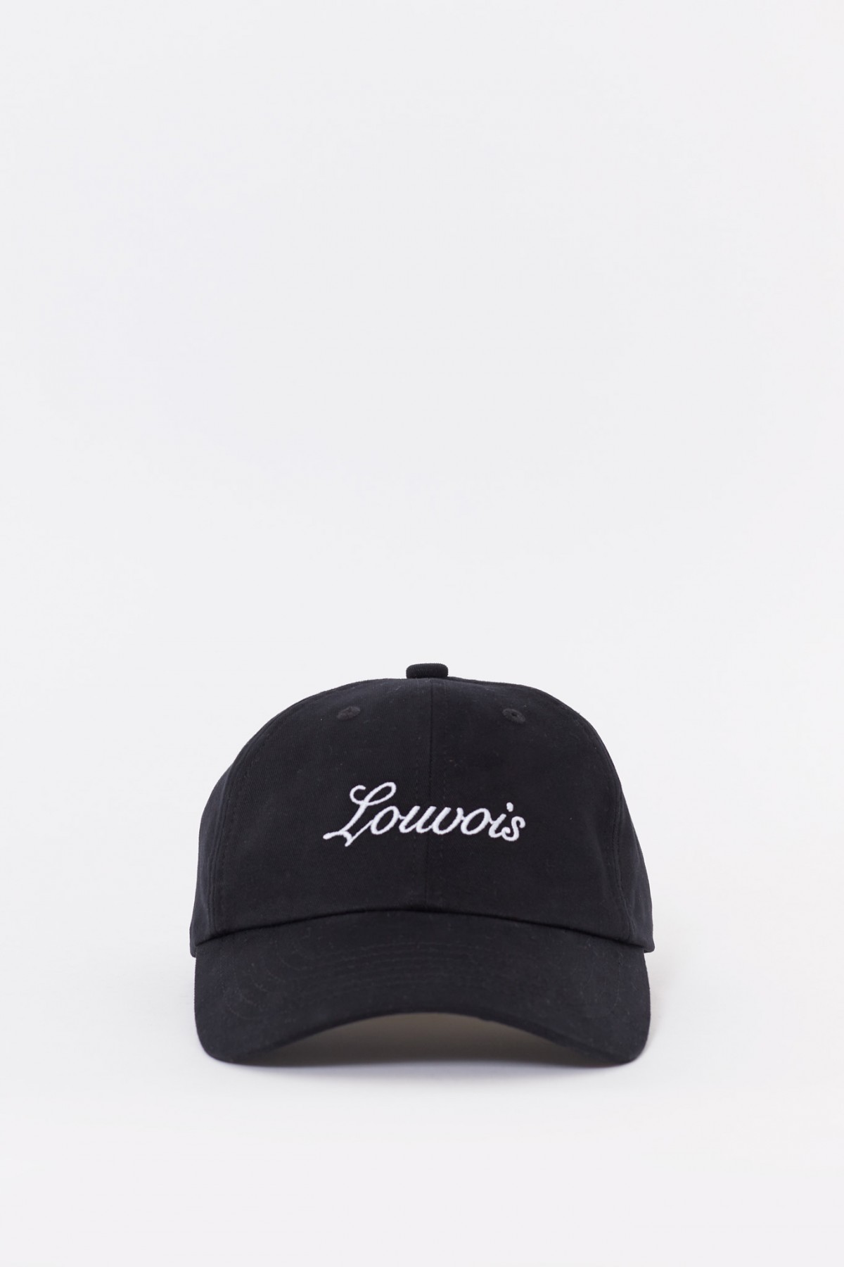 LOUVOIS BLACK LOUVOIS WORDMARK HAT IAMNUE