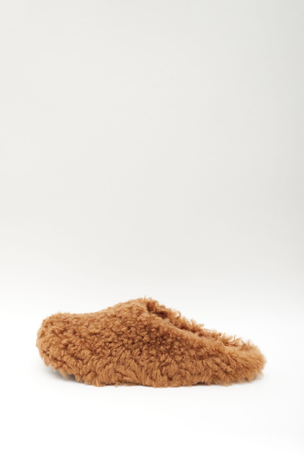 MARNI BROWN SHEARLING FUSSBET SABOT SLIPPERS IAMNUE