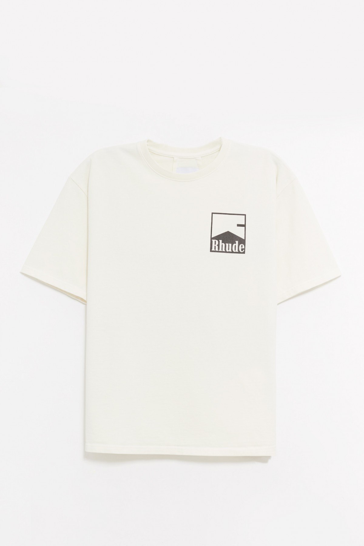 RHUDE VINTAGE WHITE CHEVRON T-SHIRT IAMNUE