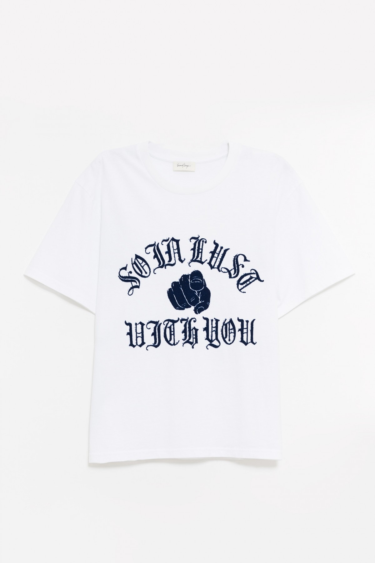 SECOND LAYER WHITE BABY BAGGY T-SHIRT IAMNUE