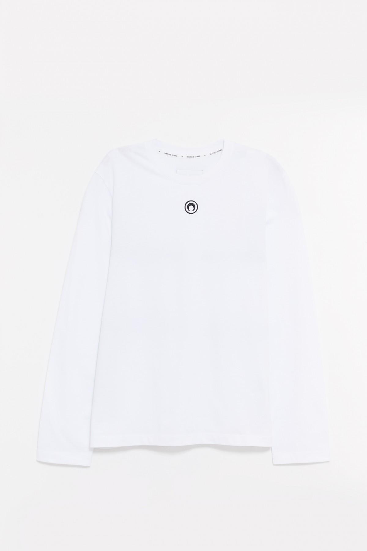 MARINE SERRE WHITE MOON LOGO JERSEY LONG SLEEVES T-SHIRT IAMNUE