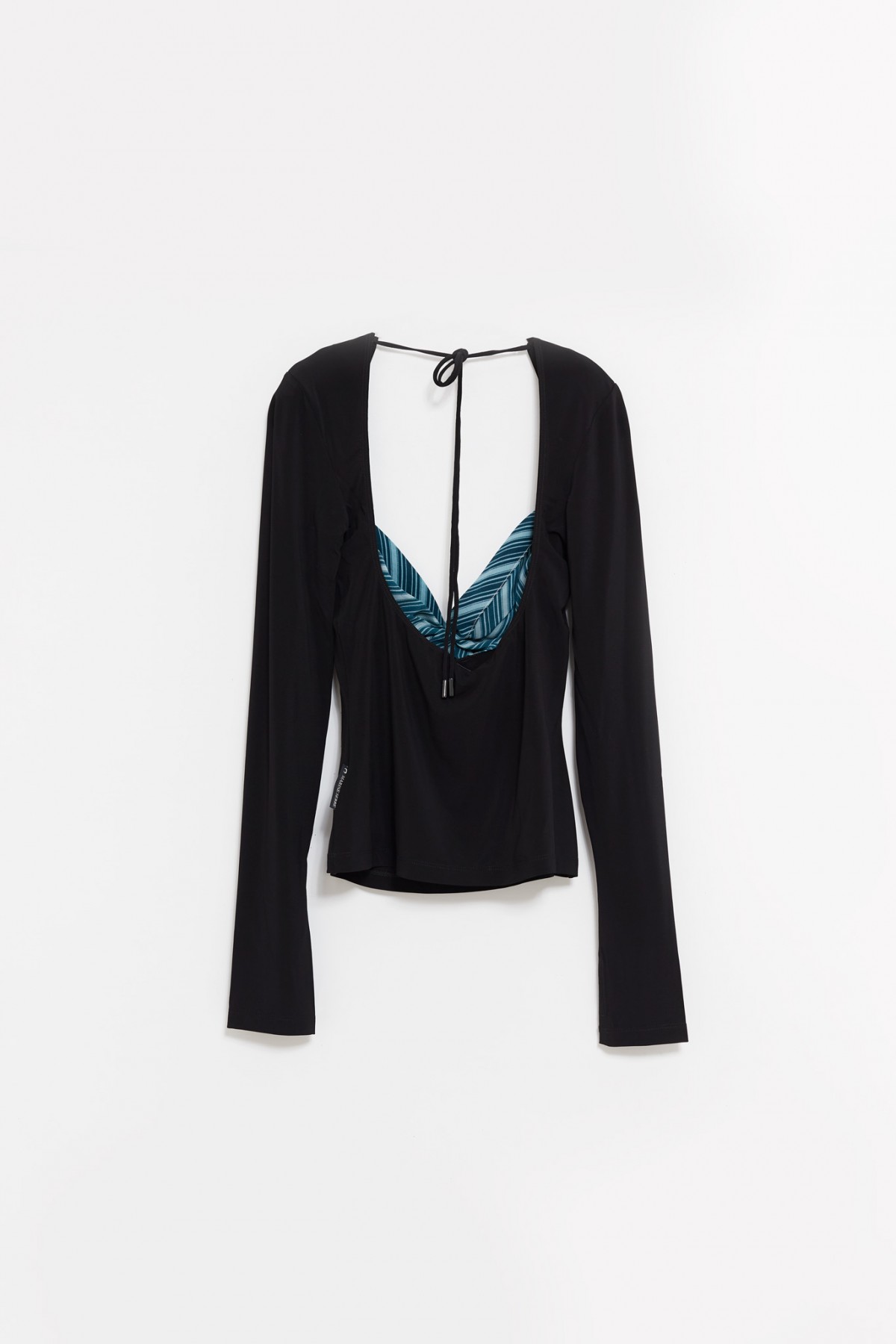 MARINE SERRE MULTICOLOR REGENERATED SILK SCARVES DRAPED TOP IAMNUE