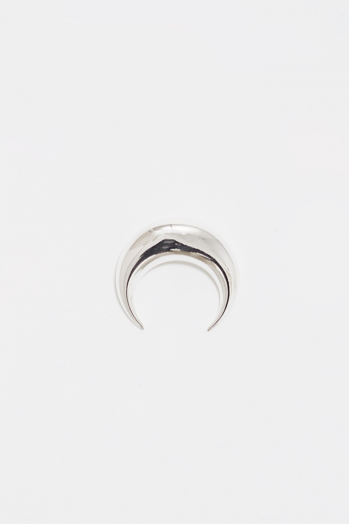 MARINE SERRE SHINY SILVER SILVER PLATED MOON EARRINGS IAMNUE