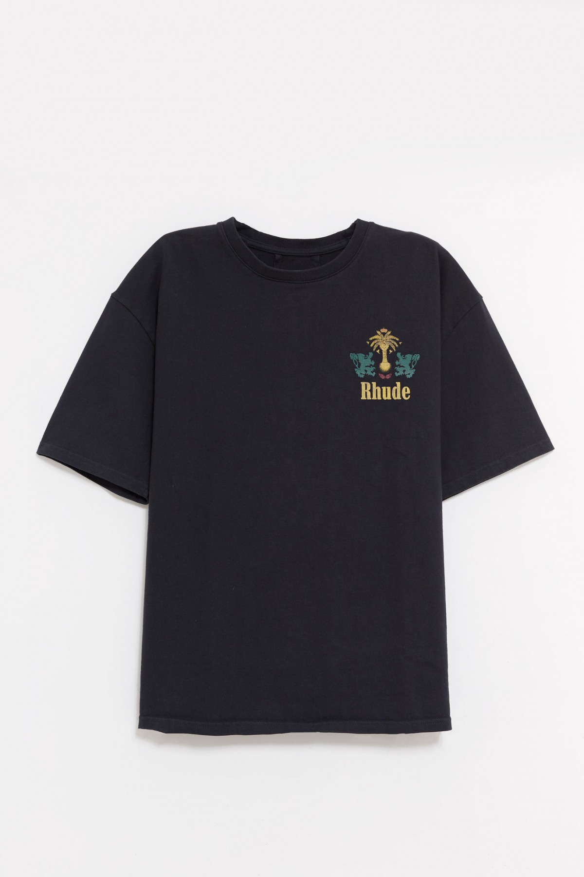 RHUDE VINTAGE BLACK TABACO T-SHIRT IAMNUE