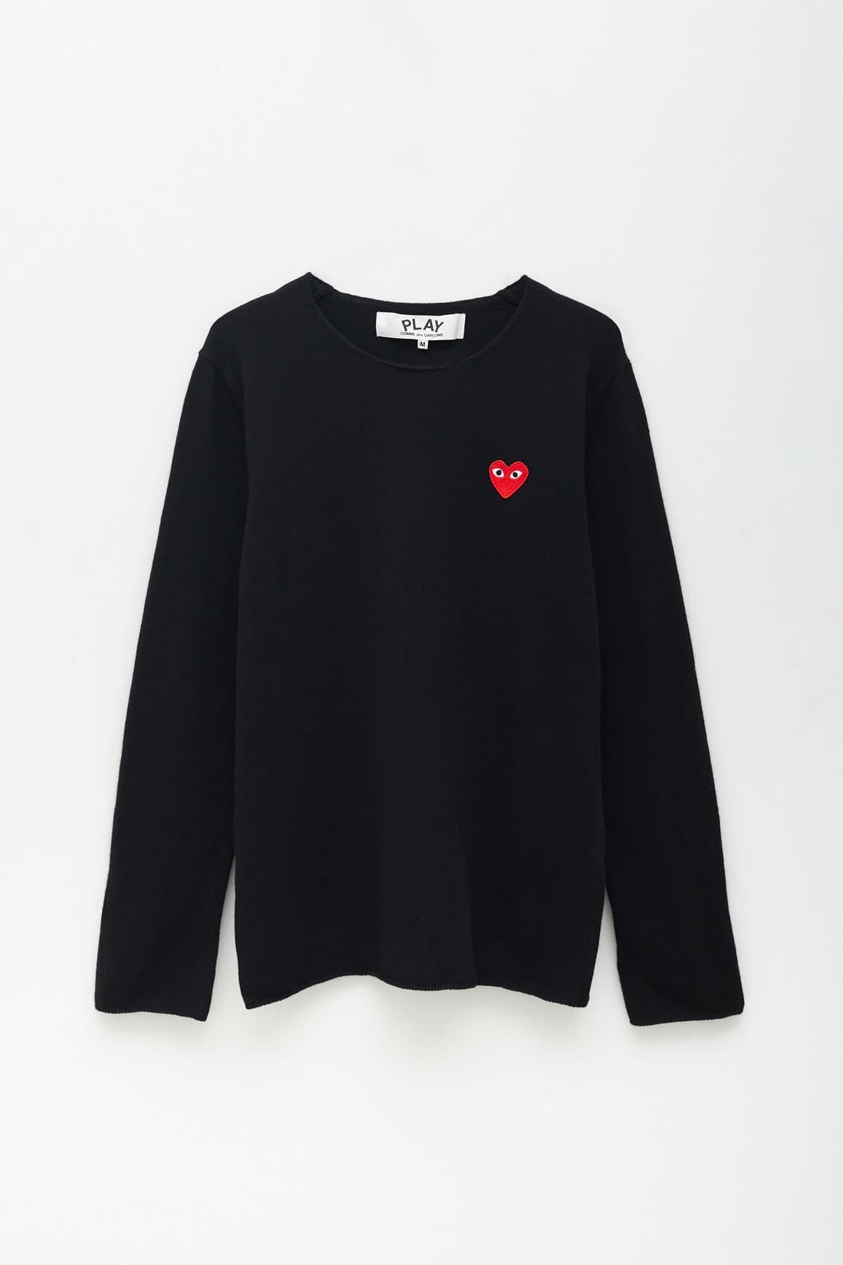 COMME DES GARCONS PLAY BLACK SWEATER IAMNUE