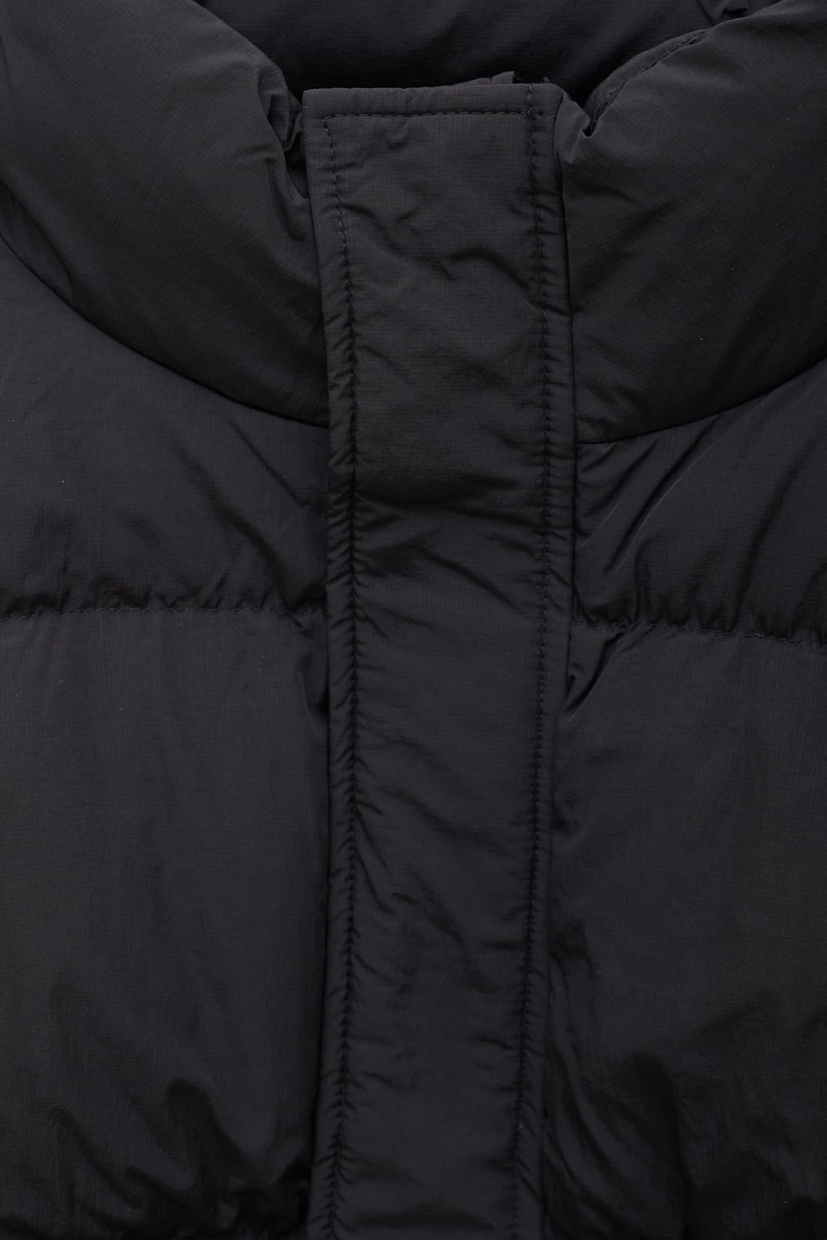 STUSSY BLACK RIPSTOP DOWN PUFFER JACKET IAMNUE