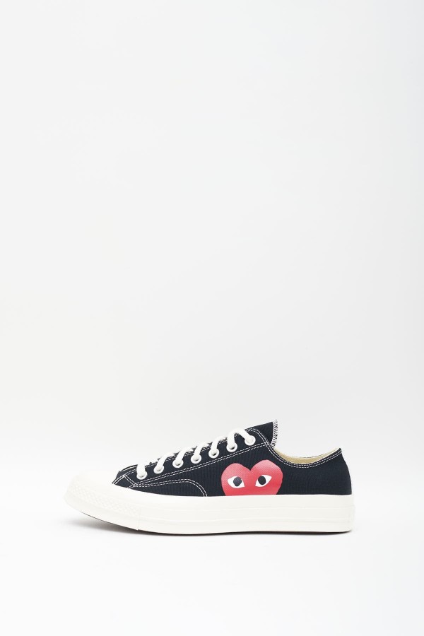COMME DES GARCONS PLAY CONVERSE BLACK P1K111 CHUCK TAYLOR 70 LOW SNEAKERS IAMNUE