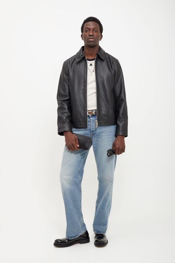 SUNFLOWER BLACK SHORT LEATHER JACKET IAMNUE