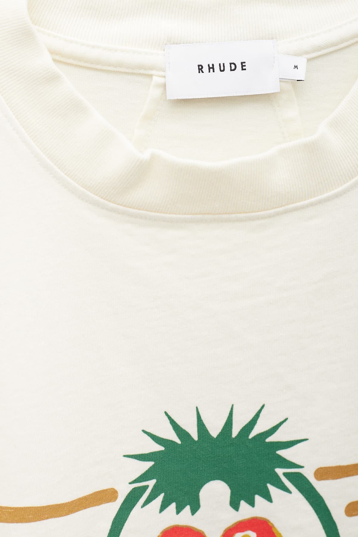RHUDE VINTAGE WHITE PARAKEET T-SHIRT IAMNUE