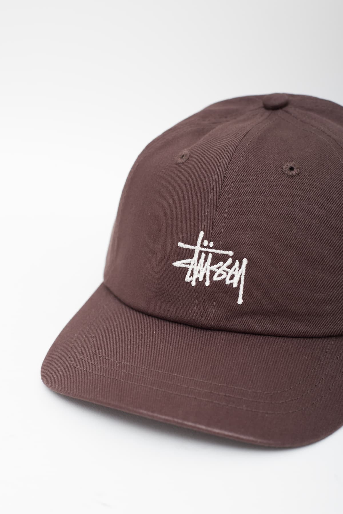 STUSSY BROWN BASIC STOCK LOW PRO CAP IAMNUE