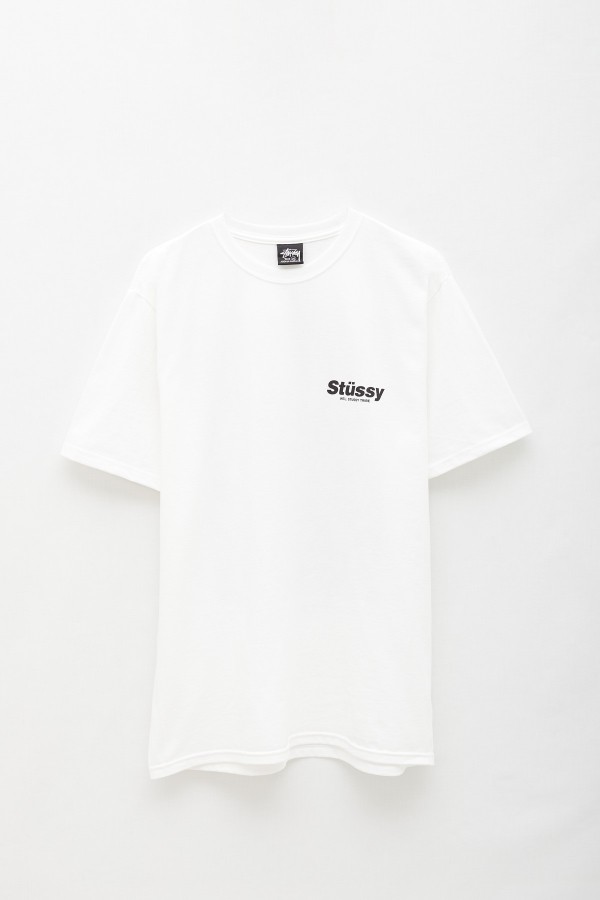 STUSSY WHITE RABBIT HOLE T-SHIRT IAMNUE