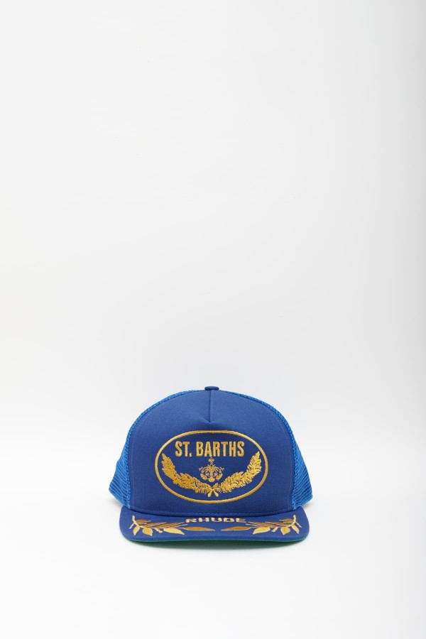 RHUDE COBALT BLUE DOUBLER HAT IAMNUE