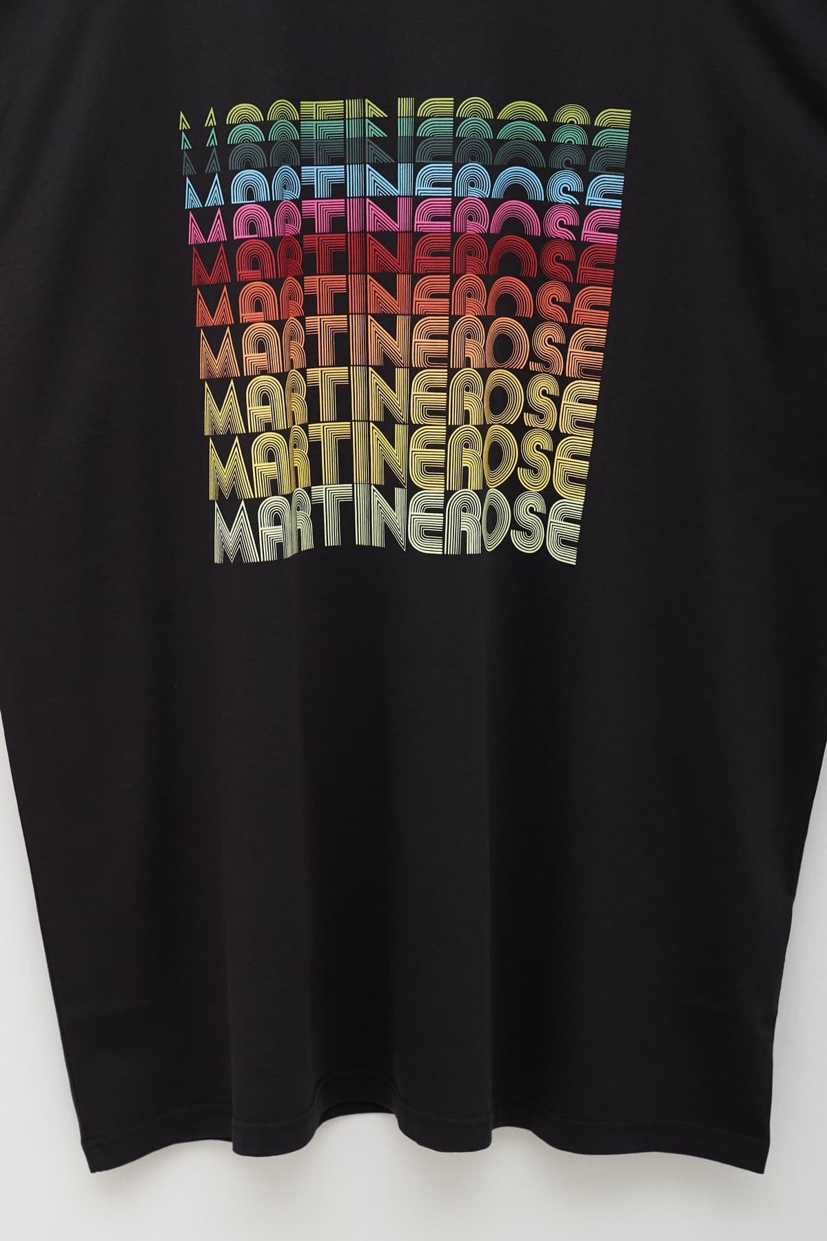 MARTINE ROSE BLACK 70S OVERSIZE T-SHIRT IAMNUE