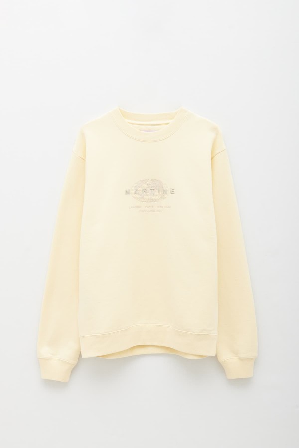 MARTINE ROSE VANILLA CLASSIC EMBREOIDERY LOGO SWEATSHIRT IAMNUE