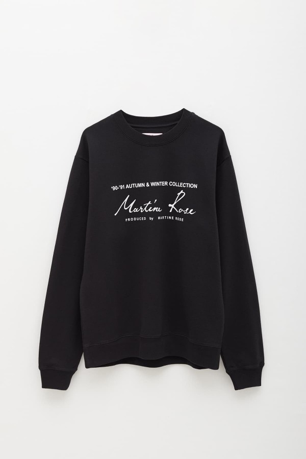 MARTINE ROSE BLACK CLASSIC LOGO SWEATSHIRT IAMNUE