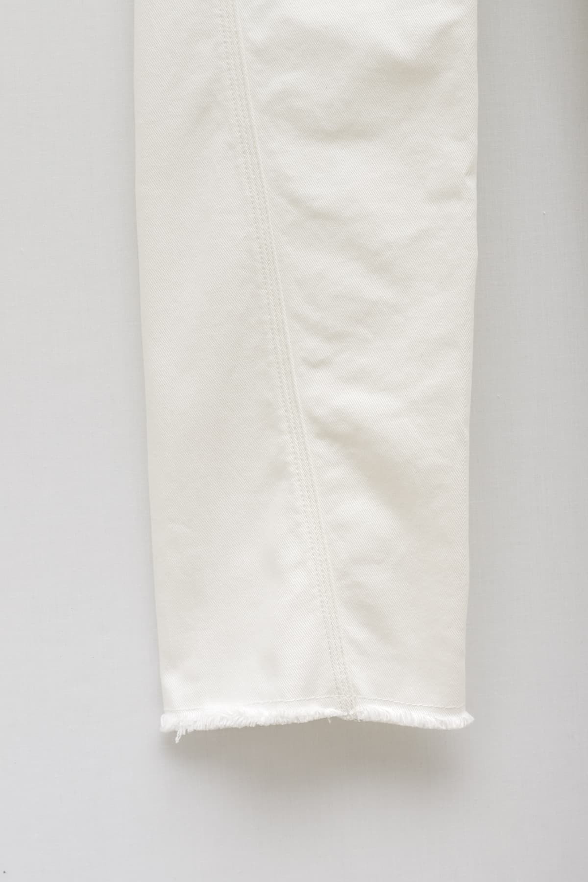 LANVIN OPTIC WHITE DENIM TWISTED REGULAR PANT IAMNUE