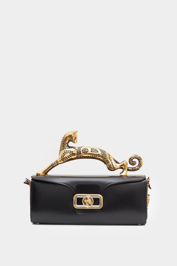 LANVIN BLACK MEDIUM PENCIL BOX BAG IAMNUE