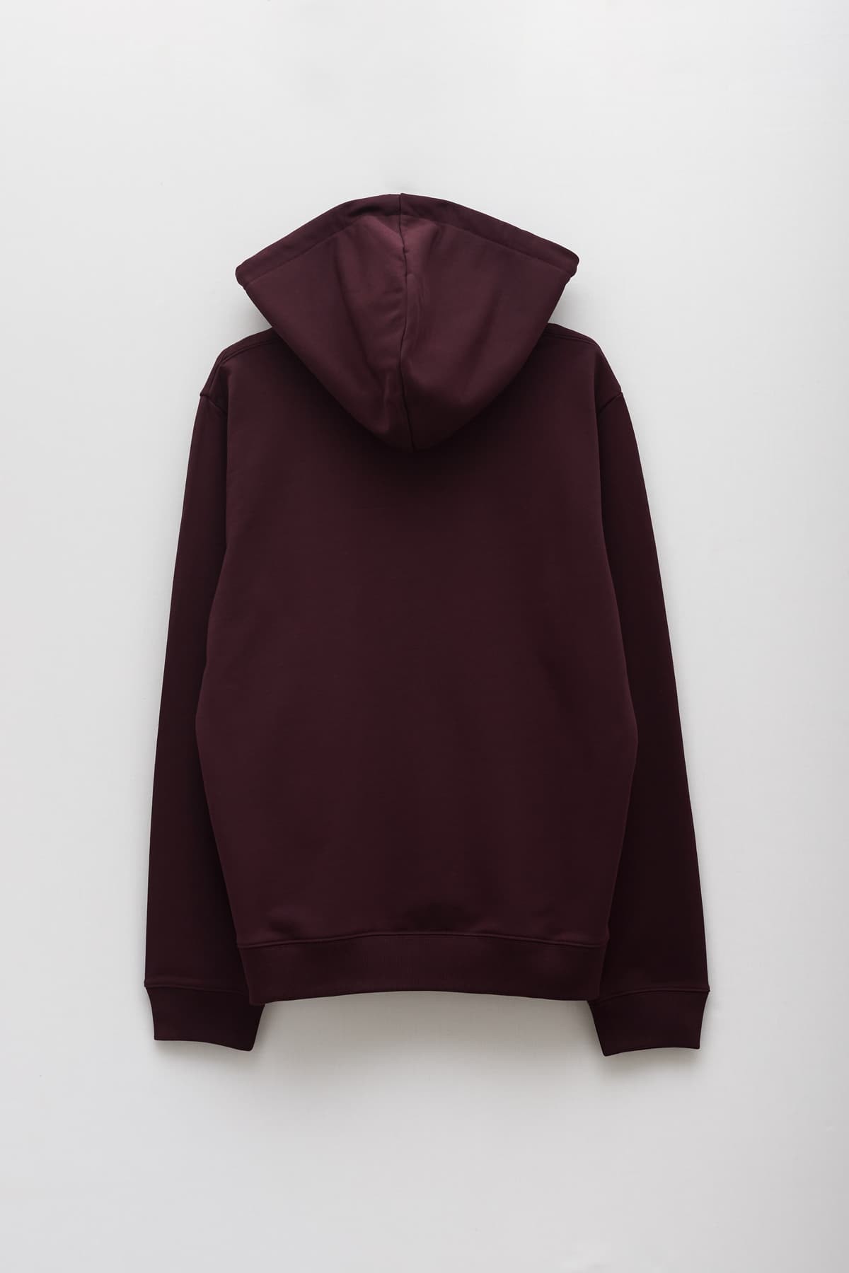 COURREGES BURGUNDY FLEECE LOGO HOODIE IAMNUE