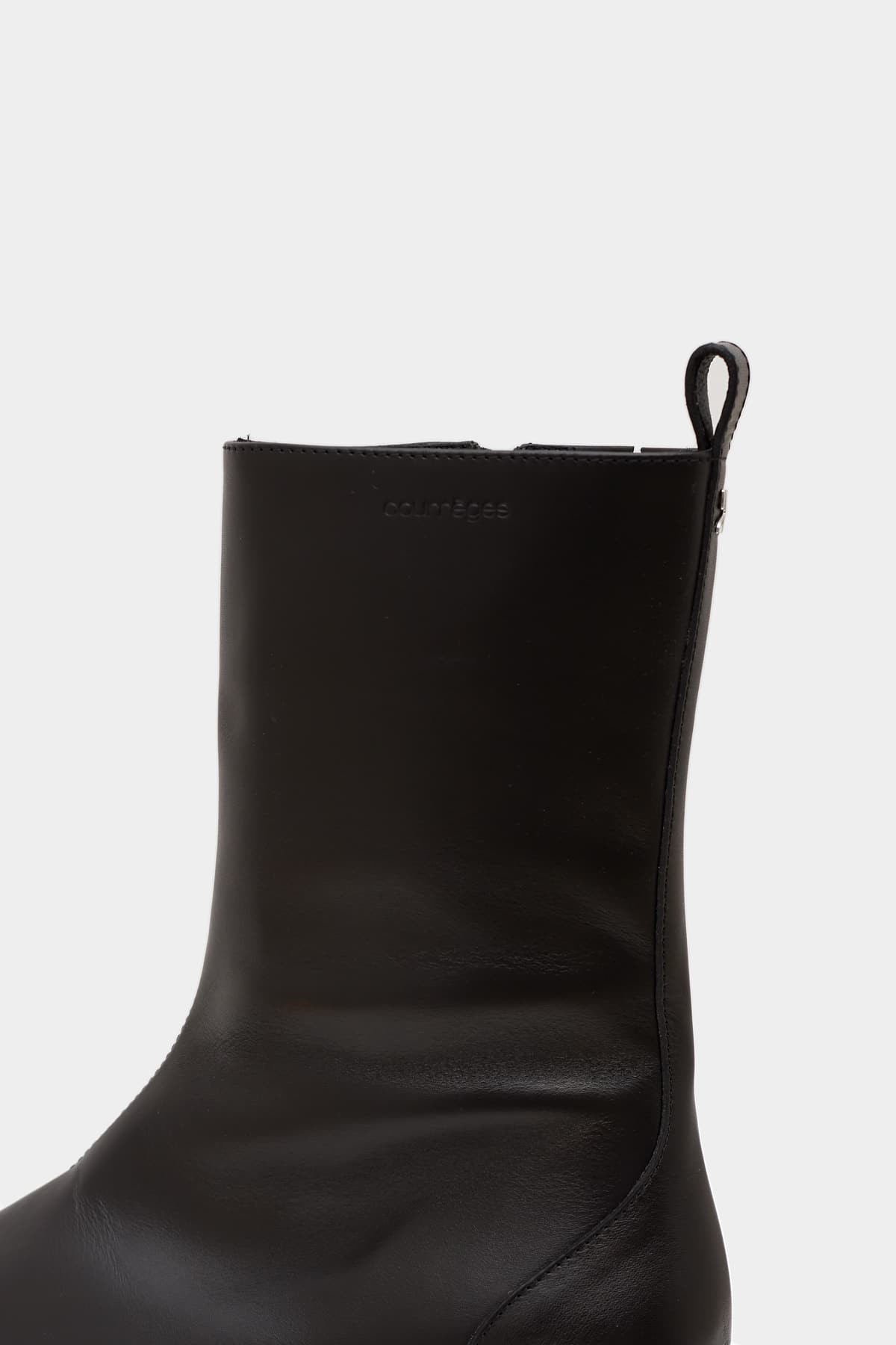 COURREGES BLACK RIDER LEATHER BOOTS IAMNUE