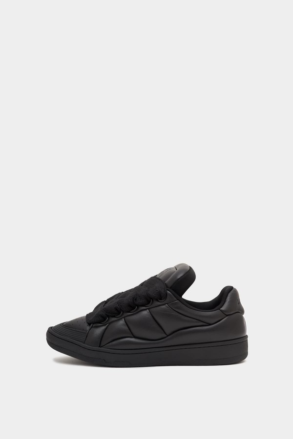 LANVIN BLACK CURB XL LOW TOP SNEAKERS IAMNUE