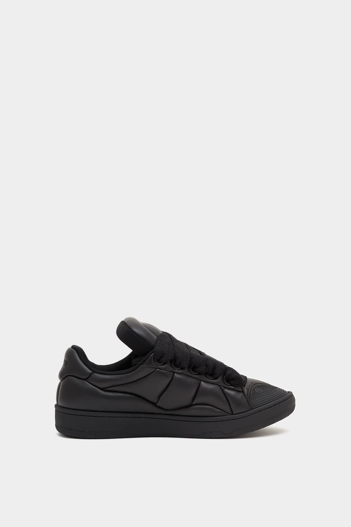 LANVIN BLACK CURB XL LOW TOP SNEAKERS | IAMNUE