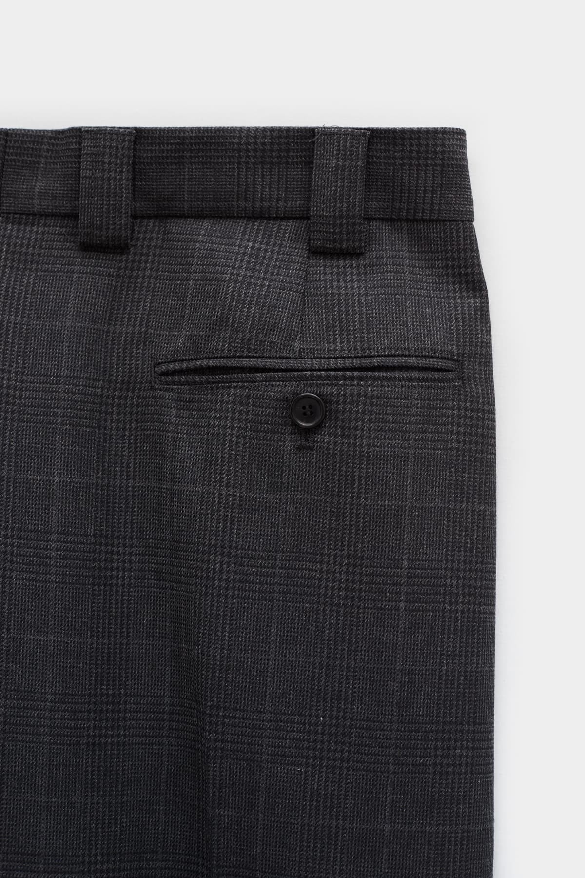 ACNE STUDIOS GREY BLACK TAILORED WOOL BLEND WRAP TROUSERS | IAMNUE