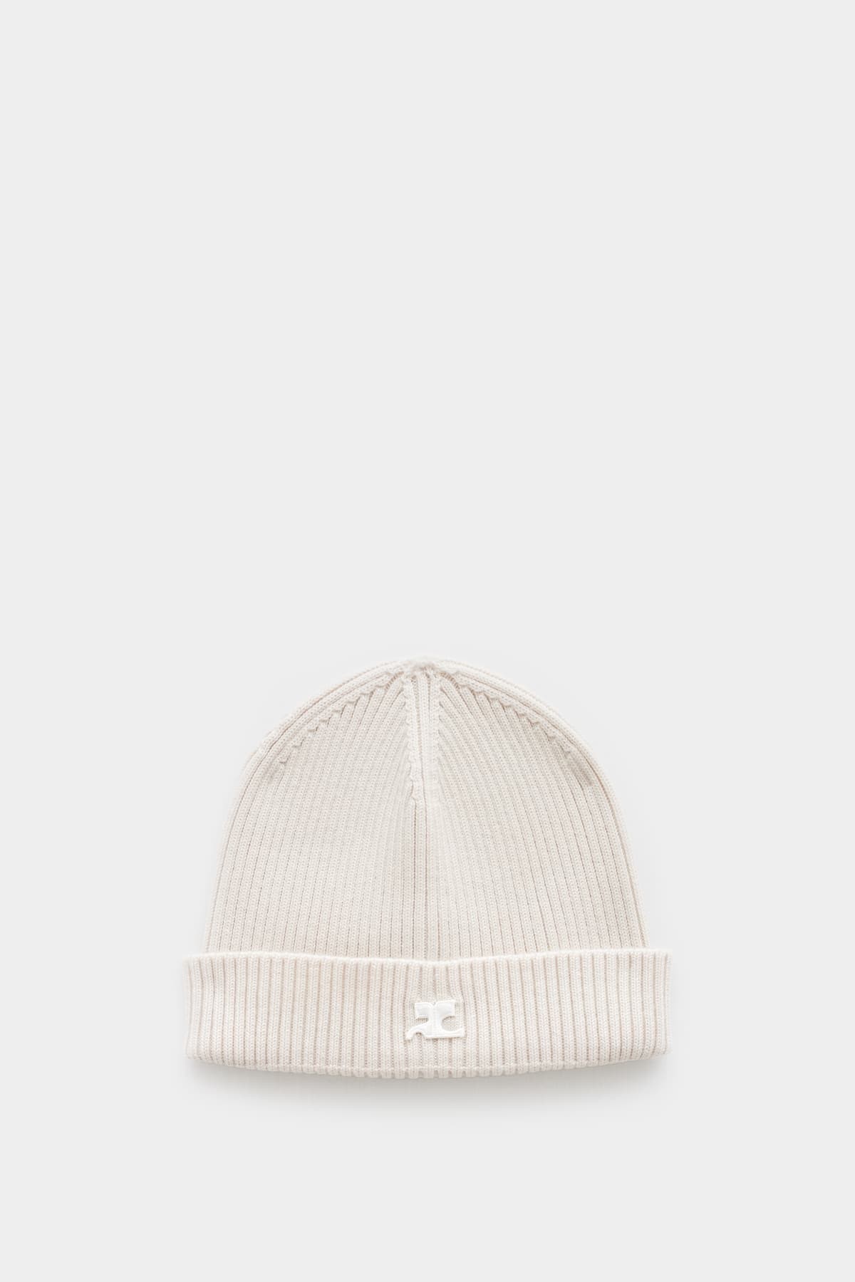 COURREGES OATMEAL AC RIB BEANIE IAMNUE